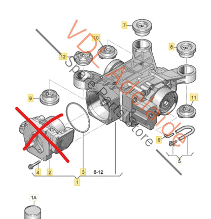 0CQ525010S    VW Golf MK7 7.5 Rear Differential Diff Final Drive 0CQ525010S  **HALDEX COUPLING REMOVED**