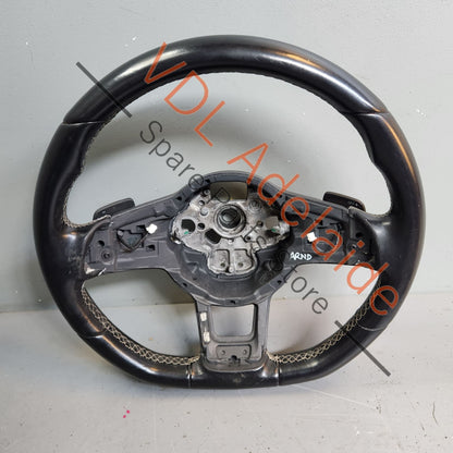 5G0419091JLHYZ    VW Golf R MK7 7.5 Flat Bottom Steering Wheel Leather 5G0419091JL HYZ