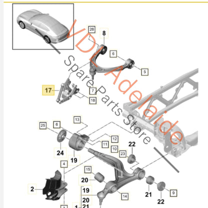 971616213B     Porsche Panamera 971 Left Front Suspension Level Sensor 971616213B