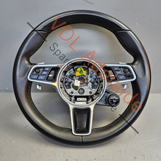 971419091RSA34 971919680B6N3    Porsche Sport Chrono Steering Wheel Black Leather 971919680B 6N3 Cayenne Panamera 971419091RS A34