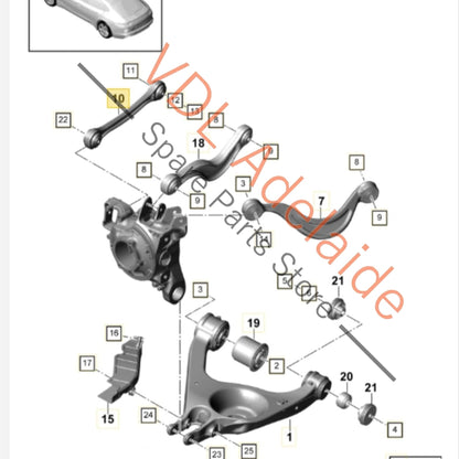 971501531A 971501529A    Porsche Panamera 971 Rear Suspension Track Control Arm 971501529A 971501531A