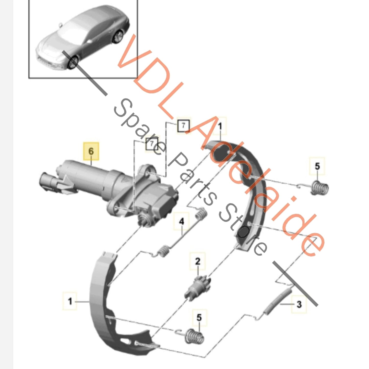 298609404 911256F 709170524   Porsche 911 Panamera 971 Left LHS Rear Electric Park Brake Servomotor Motor 298609405