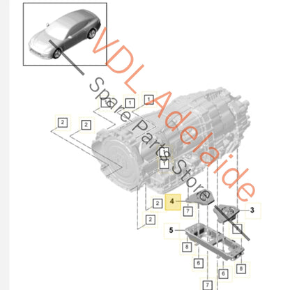 971399152D 9A739915204    Porsche Panamera 971 Gearbox Mount Right RHS 971399152D 9A739915204