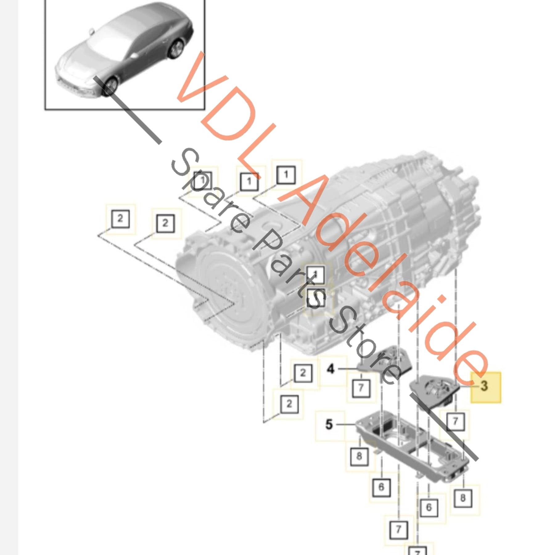 971399151D 9A739915104    Porsche Panamera 971 Gearbox Mount Left LHS 971399151D 9A739915104