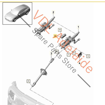 3Q0905861A     Porsche Steering Column Lock PAA905861