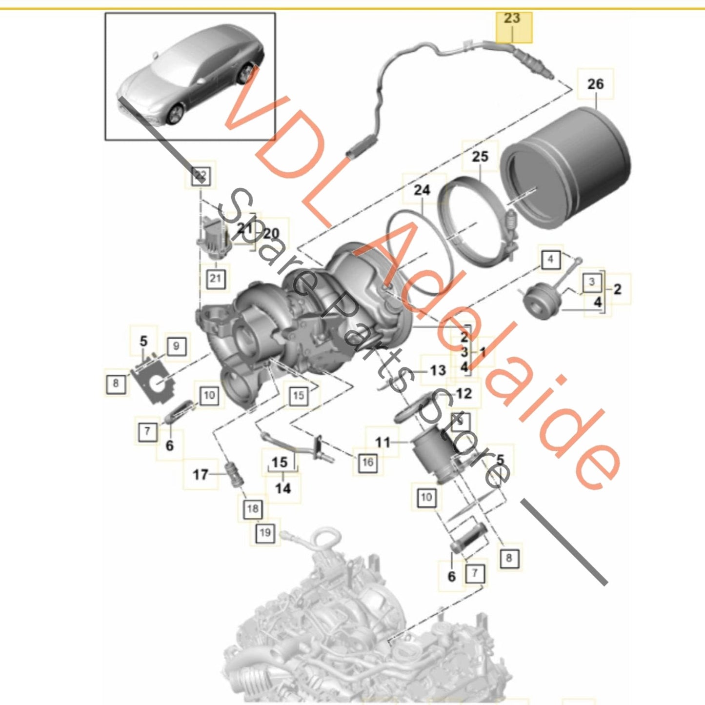 PAC906265B 9A790626520 971906265M  Porsche Exhaust Lambda Probe Oxygen Sensor Before Cat PAC906265B 9A790626520 971906265M