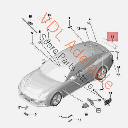 971962253A    Porsche Panamera Sensor Harness For Boot Lid Virtual Pedal 971962253A