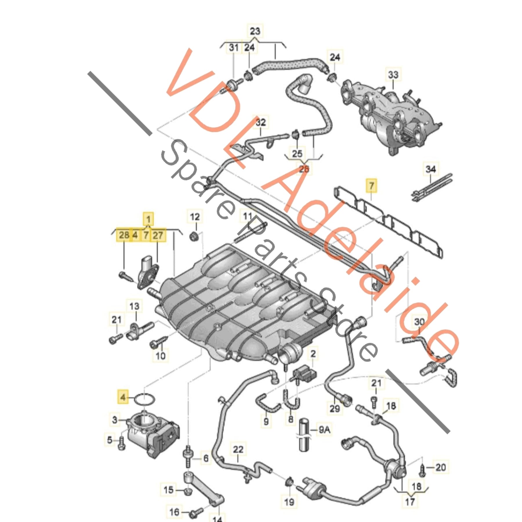 06J133201BH    VW Golf MK6 Gti Variable Inlet Intake Manifold 06J133201BH