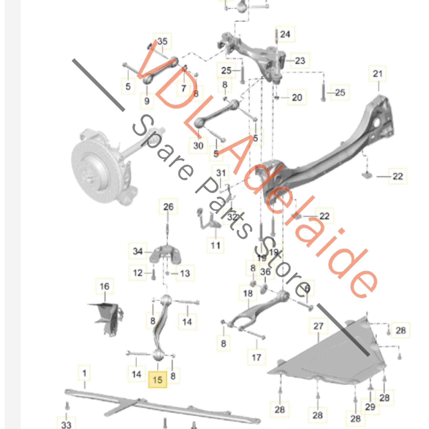 99133114302 99133104303   Porsche 911 Rear Left Lower Suspension Wishbone Control Arm 99133114302 99133104303