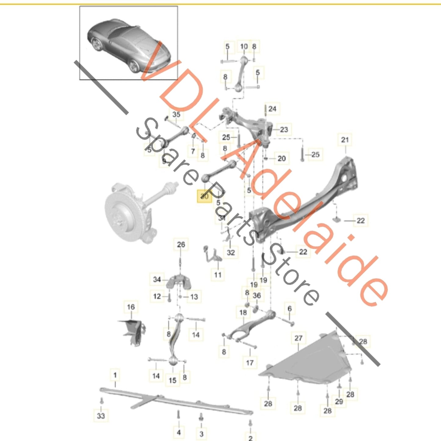 9P1505237 99133106104   Porsche 911 991 Upper Control Arm 9P1505237 99133106104