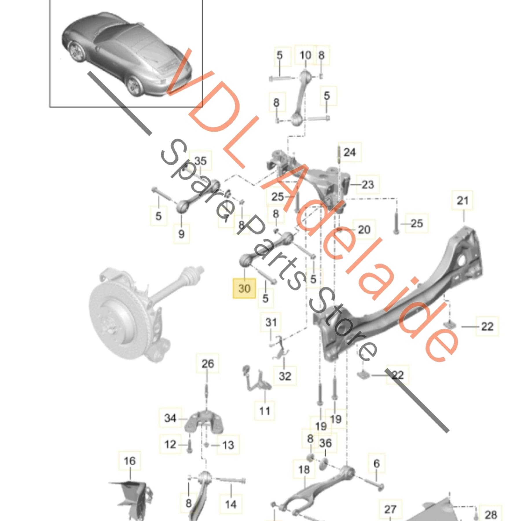 9P1505397A 99133104703 99133114703  Porsche 911 991 Upper Control Arm Wishbone 99133104703 9P1505397A