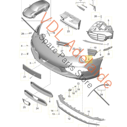 991506000000    Porsche 911 Front Bumper Left Side Retaining Bracket 99150576702 1E0