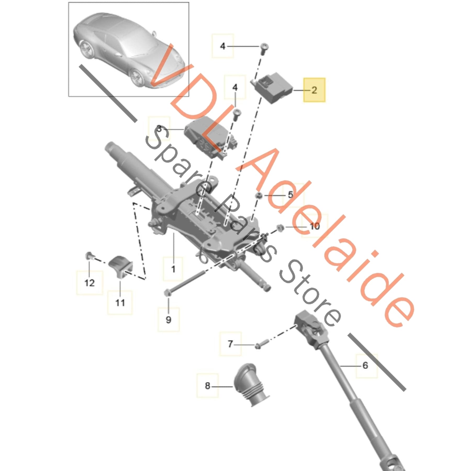 4H0907705K    Porsche 911 991 Electric Steering Column Control Unit 4H0907705K