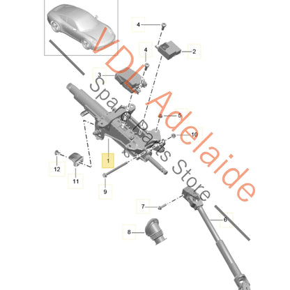 99134701514    Porsche 911 991 Electric Adjustable Steering Column 99134701514