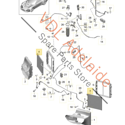 99157311106    Porsche 911 991 AC Condenser 99157311106 99157311102