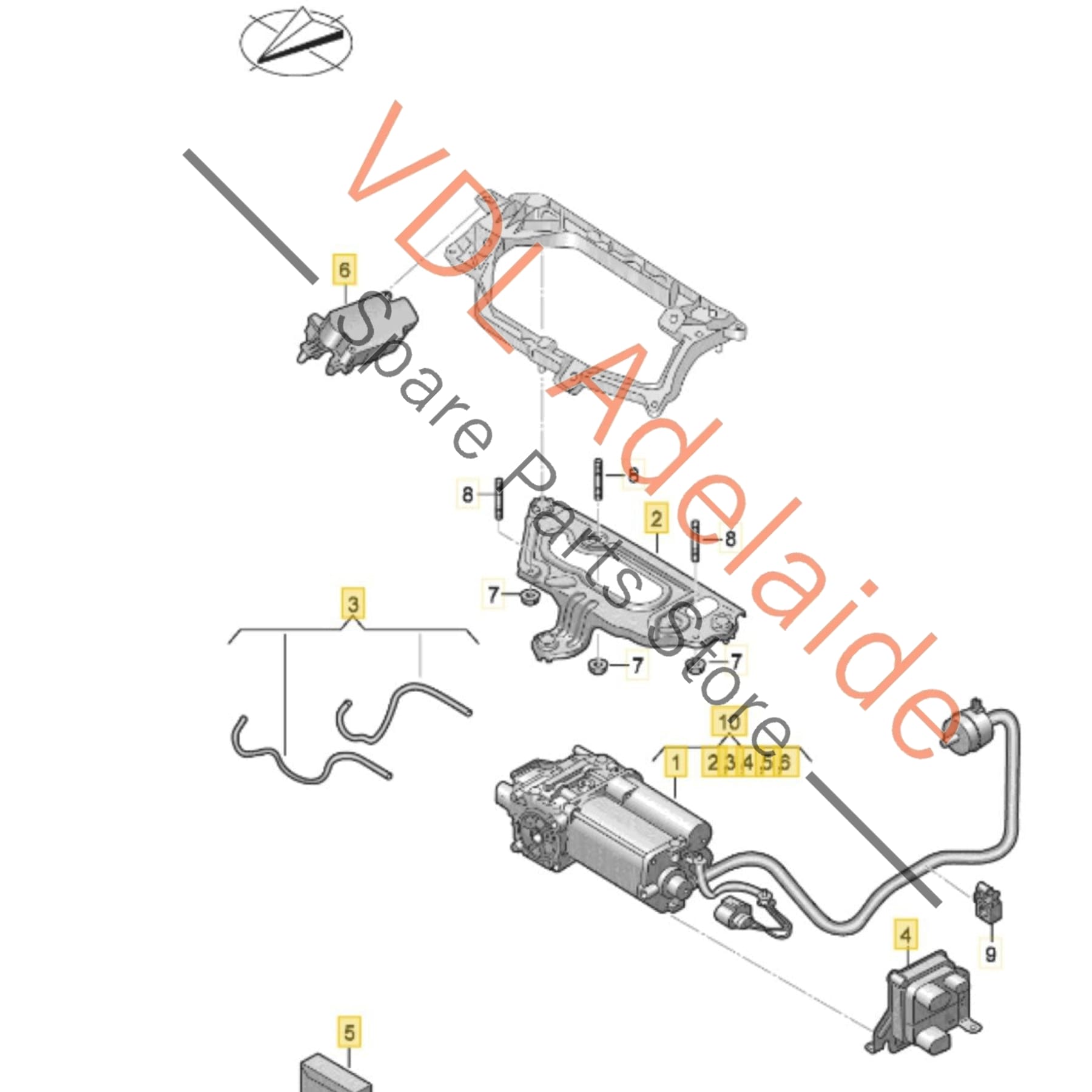 9J1616006D 4M0907778   Audi e-Tron Porsche Taycan Air Suspension Pump & Valve Block Controller 9J1616006D 4M0907778