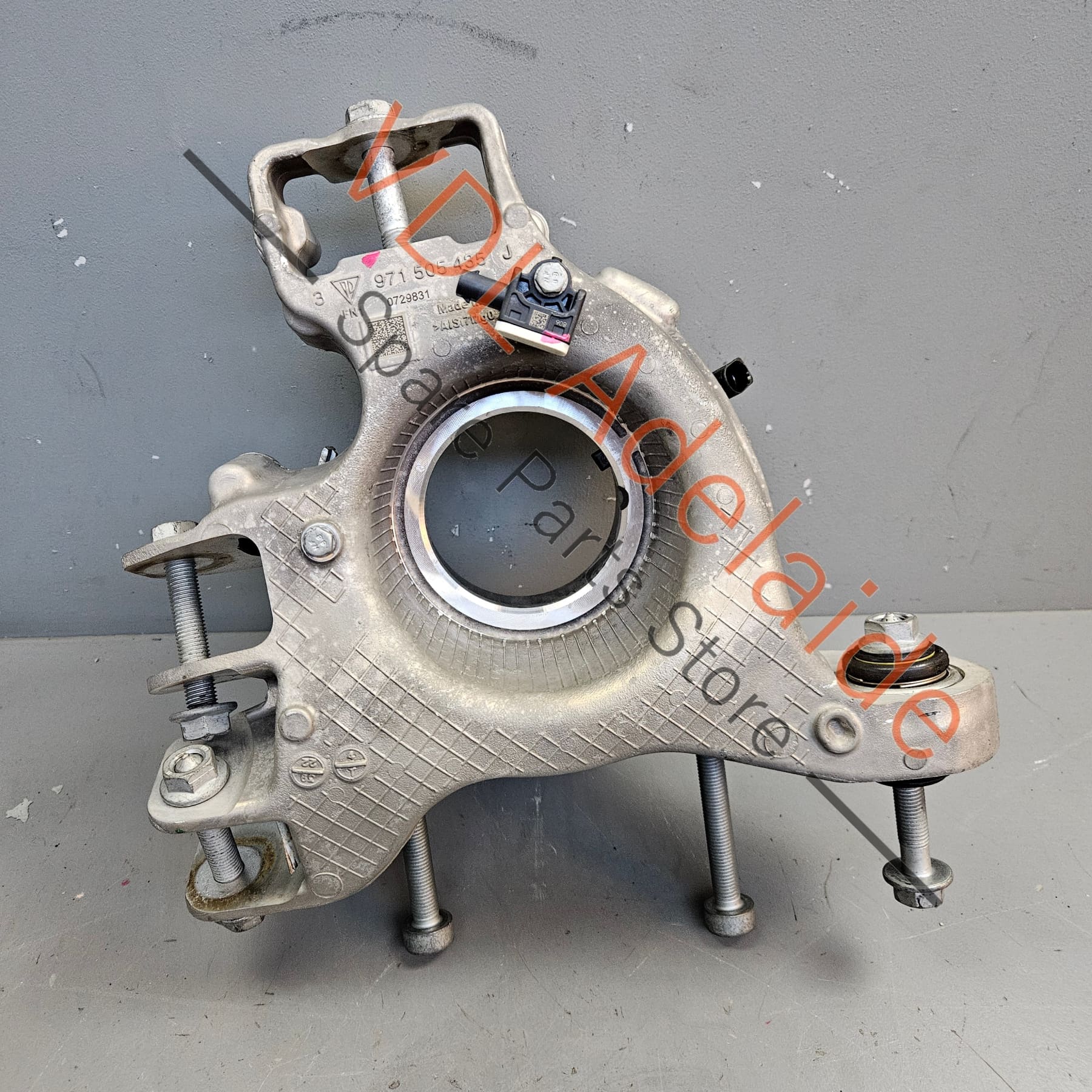 971505435J    Audi e-Tron Porsche Panamera Taycan Rear Left Suspension Hub Knuckle Wheel Bearing Housing 971505435J