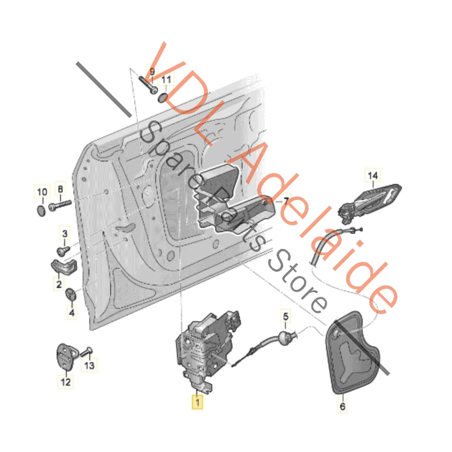 4K2837015J    Audi Left Front Door Lock Module 4K2837015J