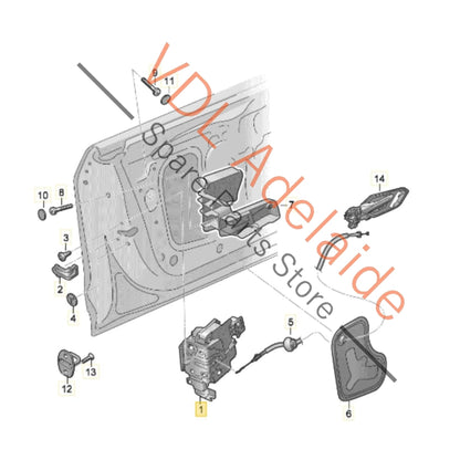 4K2837015J    Audi Left Front Door Lock Module 4K2837015J