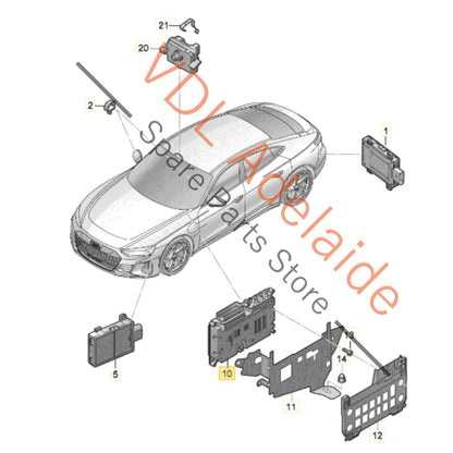 4K4907117J    Audi e-Tron Control Unit for Advanced Driver Aid Assist Systems ADAS 4K4907117J