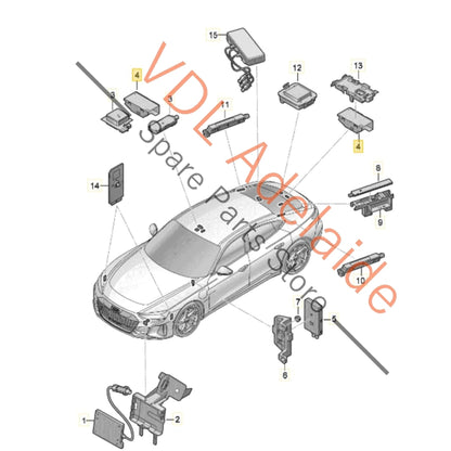 992035510    Audi Porsche Upper LTE Aerial Antenna 992035510