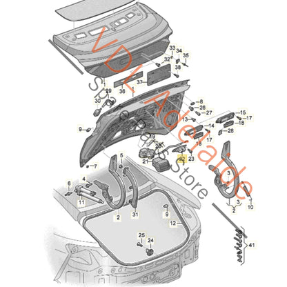 9J1827447B    Audi e-Tron Porsche Taycan Rear Lid Boot Lock 9J1827447B