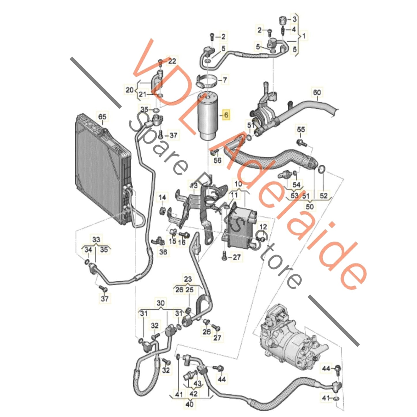 992820077A    Audi e-Tron Porsche 911 A/C Air Conditioning Refrigerant Receiver Drier 992820077A