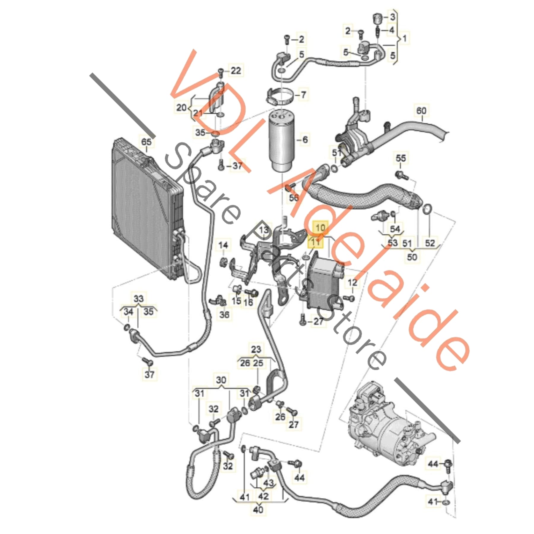 9J1816412    Audi e-Tron Porsche Taycan A/C Air Conditioning Condenser 9J1816412