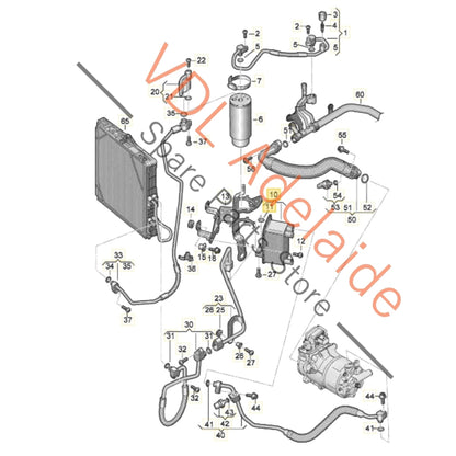 9J1816412    Audi e-Tron Porsche Taycan A/C Air Conditioning Condenser 9J1816412