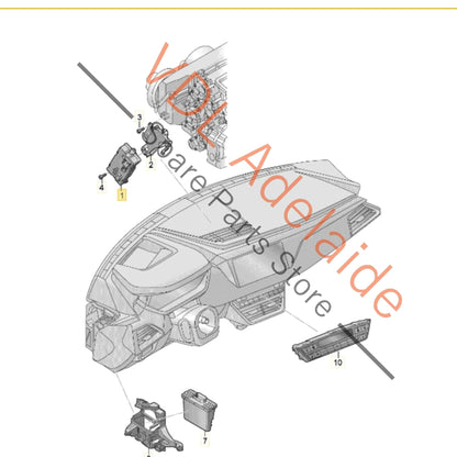 4J3907040 STEUERGERKLIMAANL   Audi e-Tron Control Unit Module for Air Conditioning 4J3907040