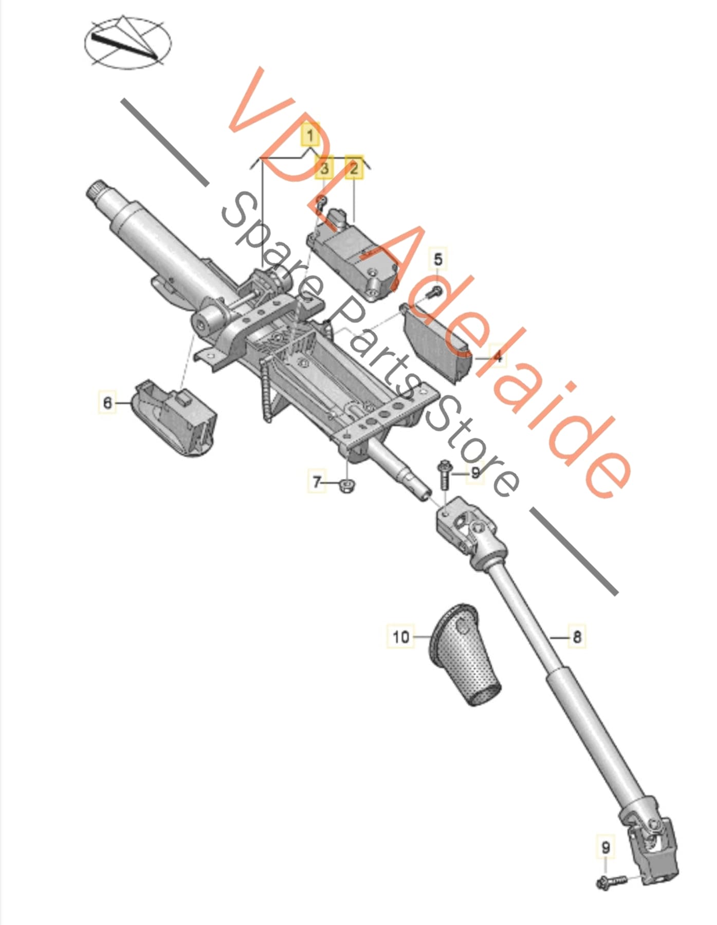 971419506AR 80A907705A   Audi e-Tron Porsche Taycan Electric Adjustable Steering Column 971419506AR 80A907705A