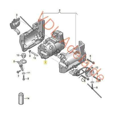 9J1816797C    Audi e-Tron GT Porsche Taycan Electric AC Air Conditioning Compressor Pump 9J1816797C