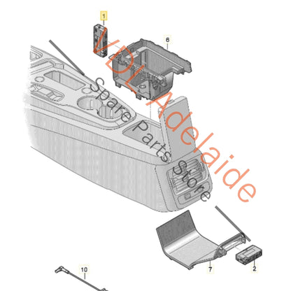 4N1035736    VW Audi Porsche 2x USBC USB-C Charge Port Module 4N1035736