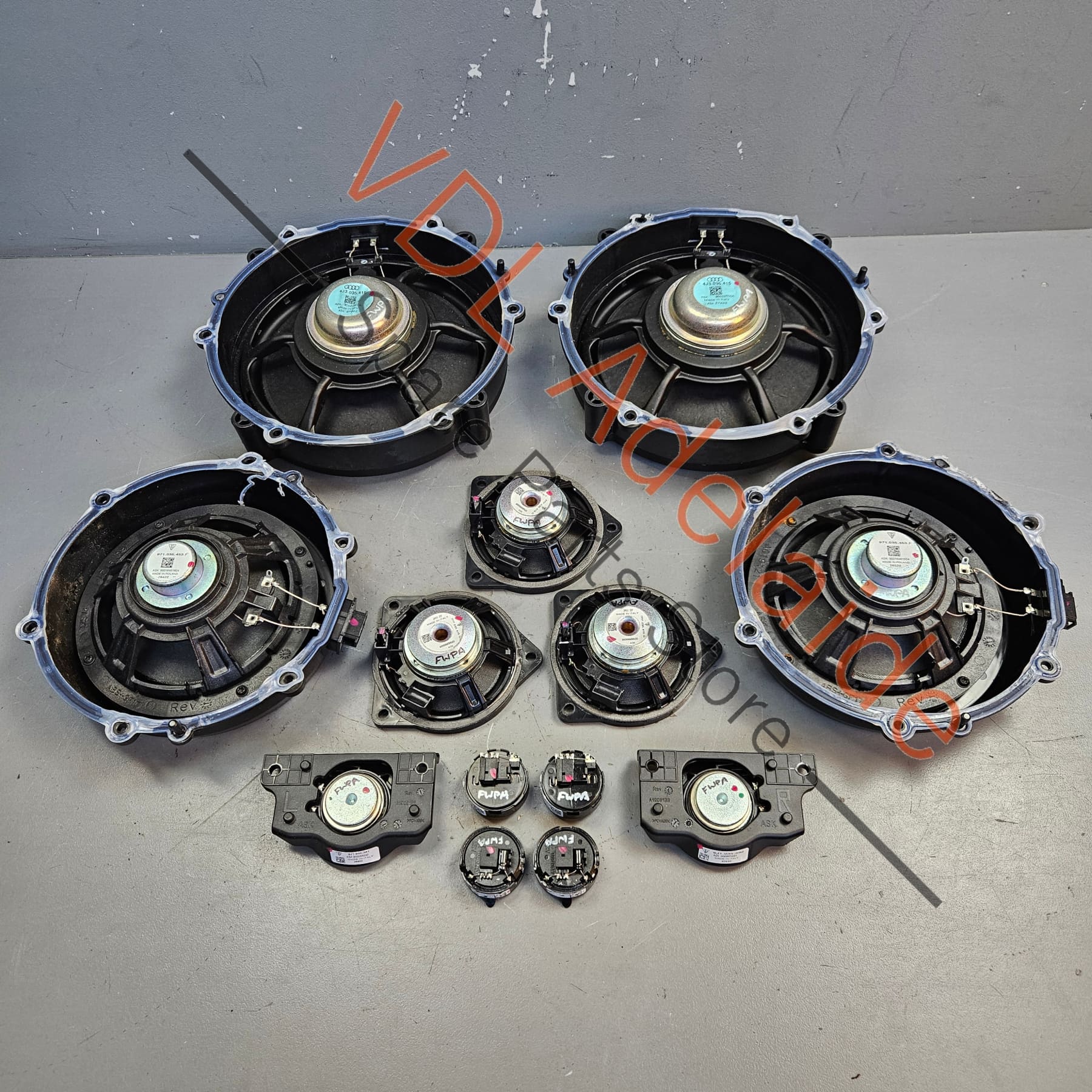 971035453F 4J3035415   Audi e-Tron GT Audio Speaker Set 971035453F 4J3035415 Bang & Olufsen