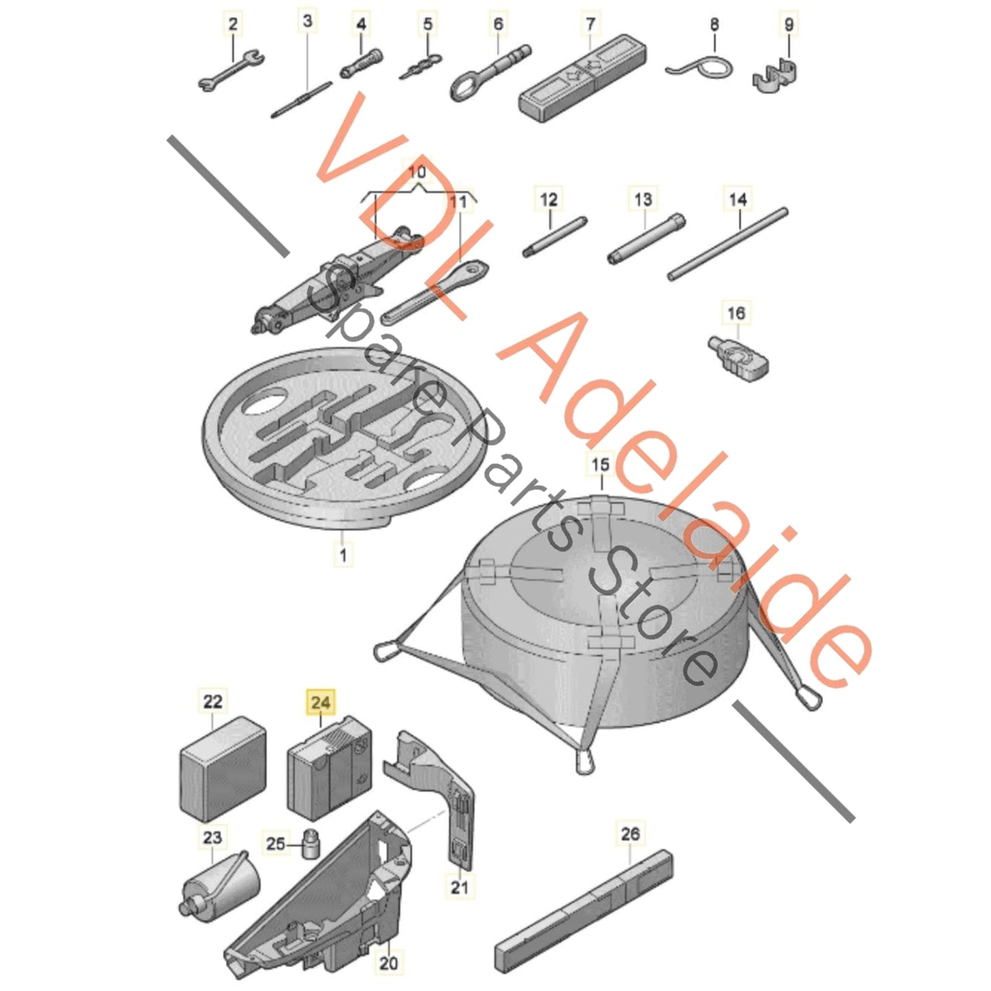 5N0012615H    Audi VW Porsche Electric 12V Tyre Compressor Pump Emergency Flat 5N0012615H