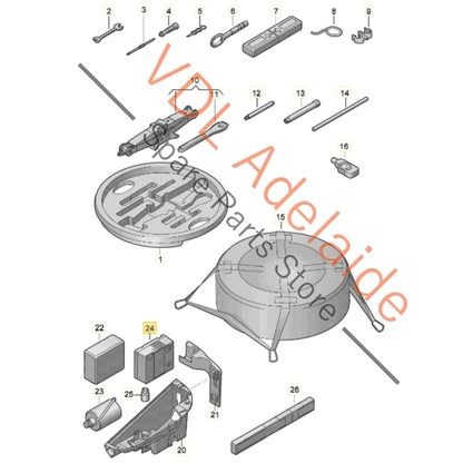 5N0012615H    Audi VW Porsche Electric 12V Tyre Compressor Pump Emergency Flat 5N0012615H