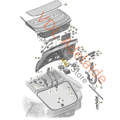 4J3827888    Audi e-Tron GT Rear Boot Automatic Soft Closing Motor 4J3827888