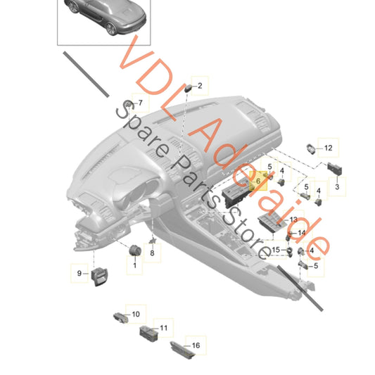 99165320311DML 99165320315  Porsche Boxster Cayman 911 AC Air Conditioning Climate Heater Control Switch 99165320311 99165320315