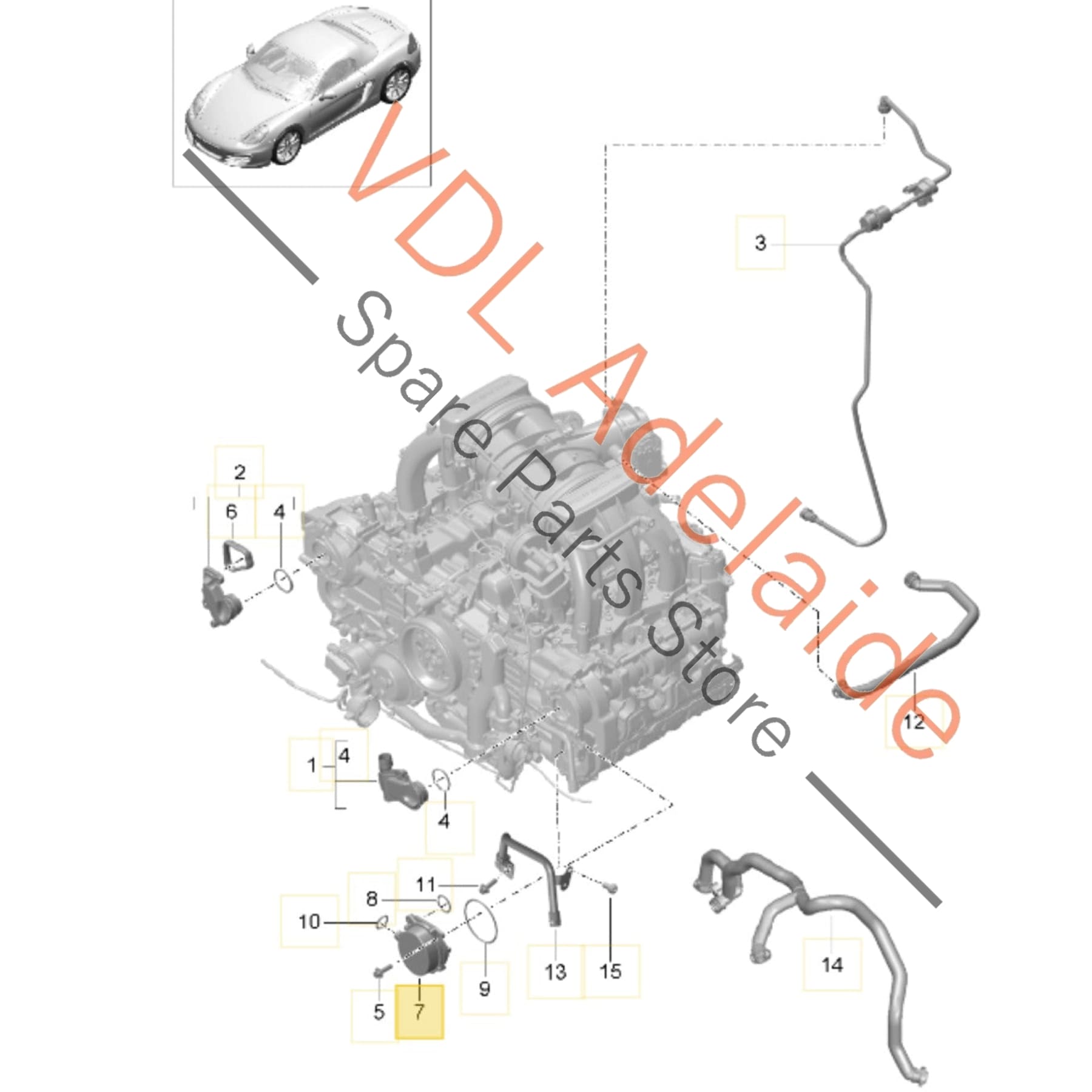 9A111009004 9A111009007  Porsche Cayman Boxster Brake Vacuum Pump 9A111009007