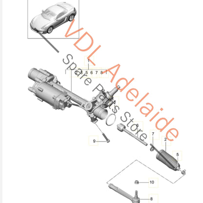 99134713100 99134732200  Porsche 911 Boxster Cayman Steering Rack End Tie Rod Link 99134713100 99134732200