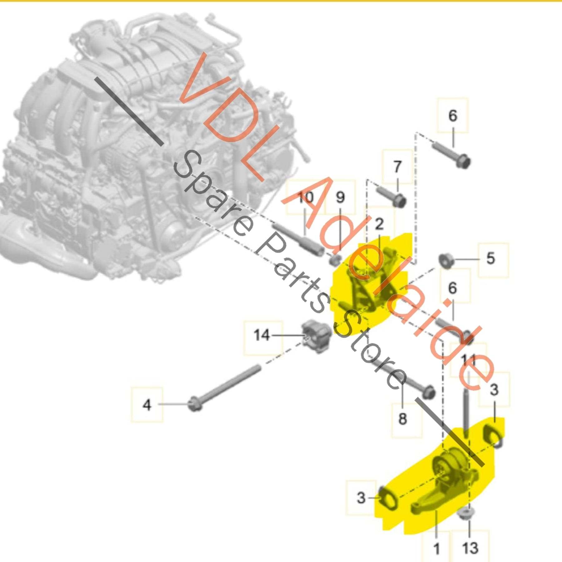 9A137501104 9A137504602  Porsche Cayman Boxster Engine Support Bracket Mount Mounting 9A137501104 9A137504602