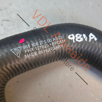 98110627500    Porsche 981 Coolant Reservoir Hose Pipe 98110627500