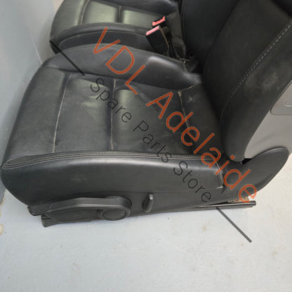     Porsche Boxster 981 Cayman Black Leather Seat Set Pair