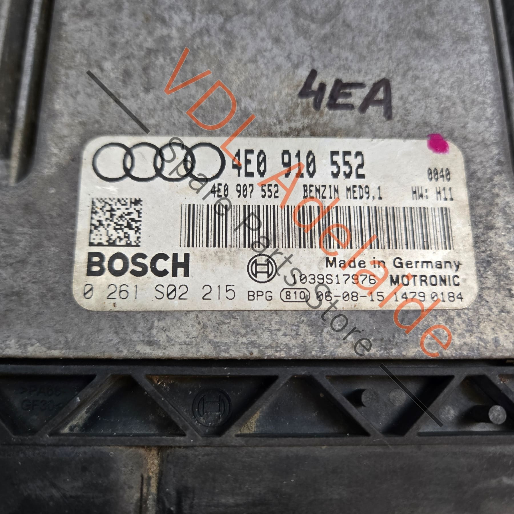 4E0910552X 4E0910552   Audi D3 S8 V10 Engine ECU Controller 4E0910552X MED9.1 BSM 450PS 331kw