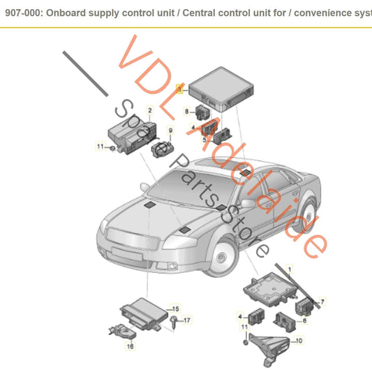4E0907289D    Audi A8 S8 D3 BCM Body Control Control Module 4E0910760D