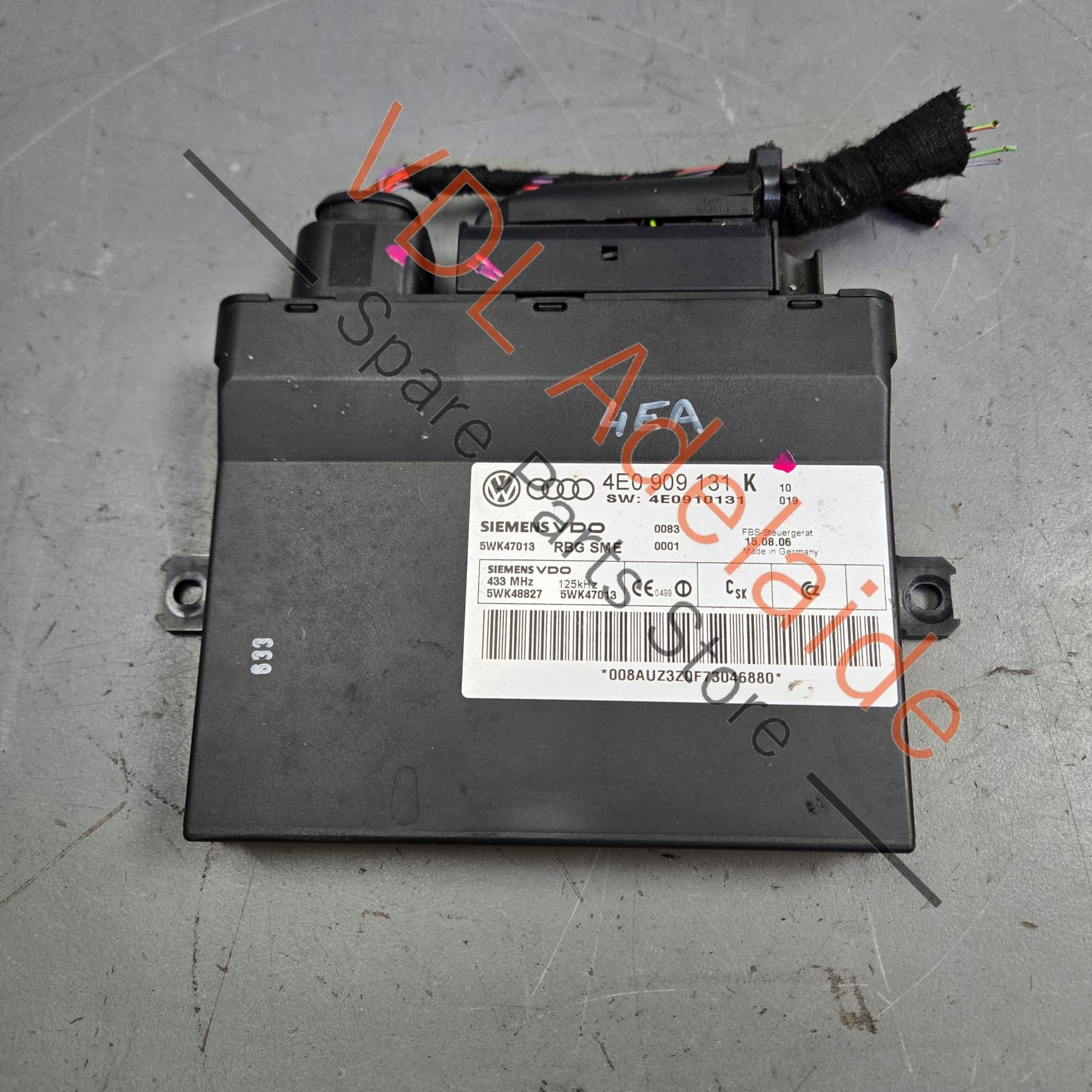 4E0909131K 4E0907181A   Audi A8 S8 D3 BCM Keyless Go Start Access Authorisation Control Module 4E0909131K 4E0907181A