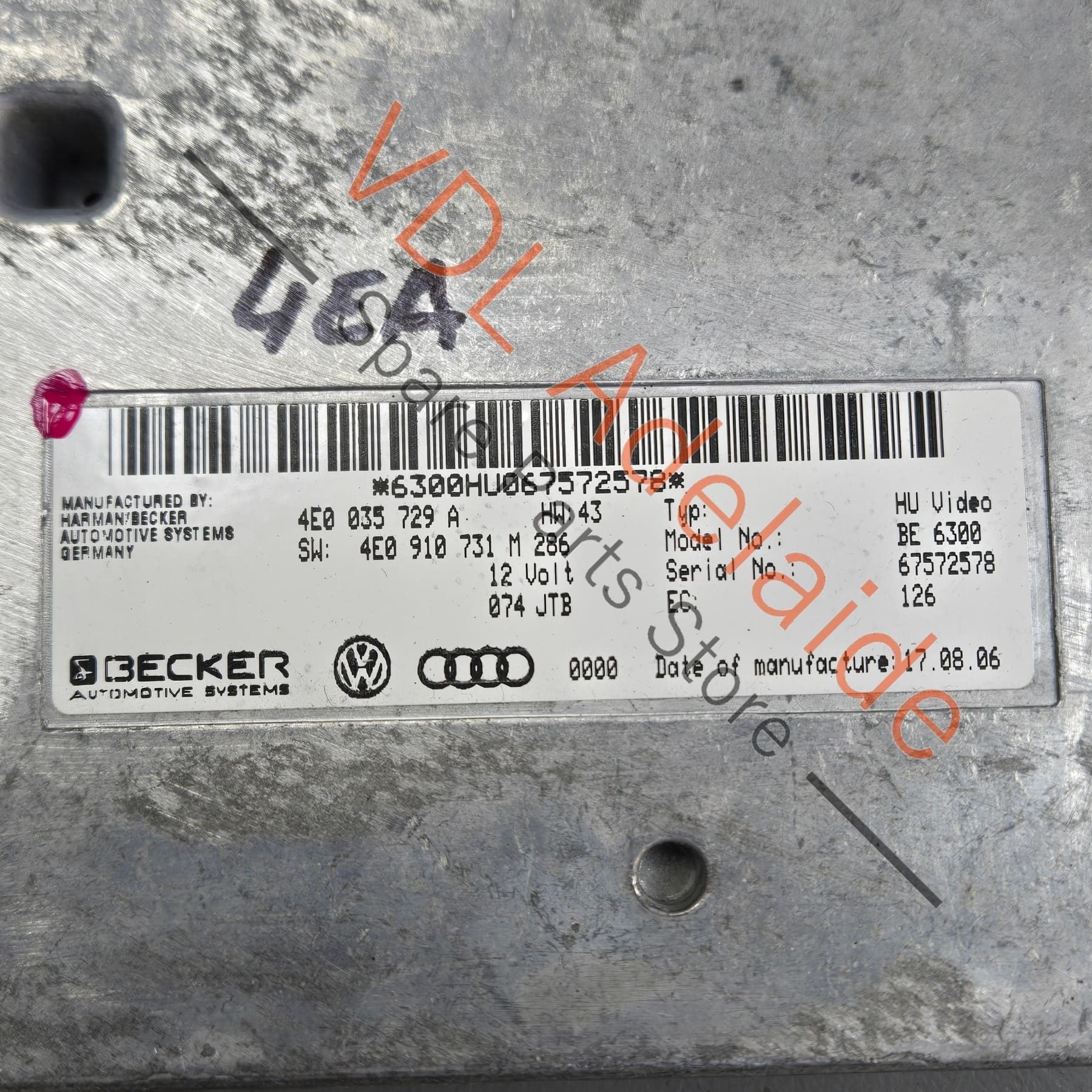 4E0910731M 4E0035729A   Audi A8 D3 MMI Audio Interface Module 4E0910731M 4E0035729A