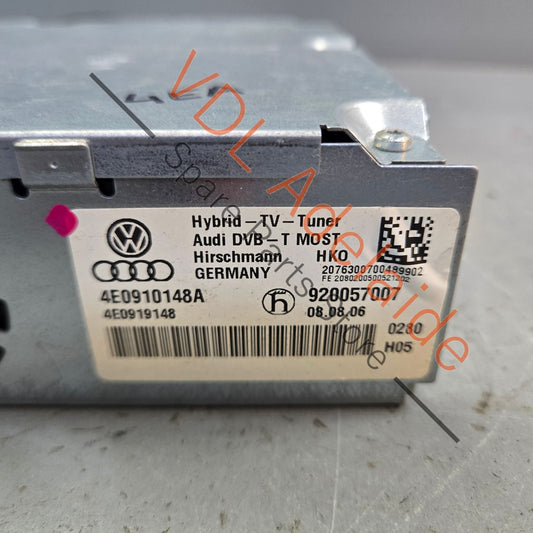 4E0910148A    Audi Television Tuner Interface Box Control Module 4E0910148A