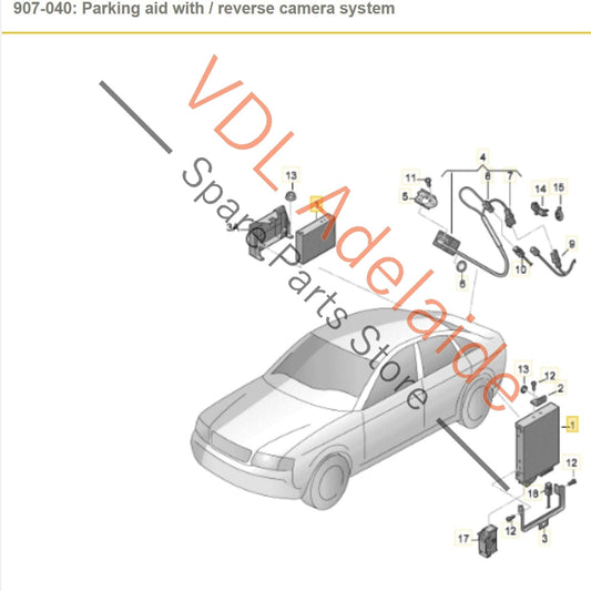 4E0910441 4E0907441A   Audi A8 D3 Reverse Camera Control Unit Module 4E0910441 4E0907441A