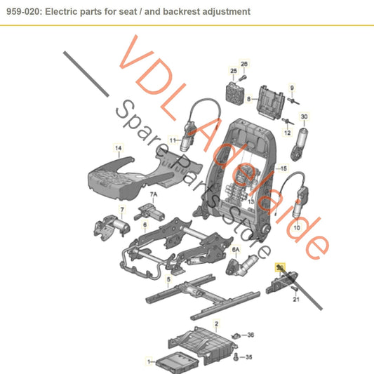 4E0959765H    Audi A8 D3 Electric Seat Switch Left 4E0959765H